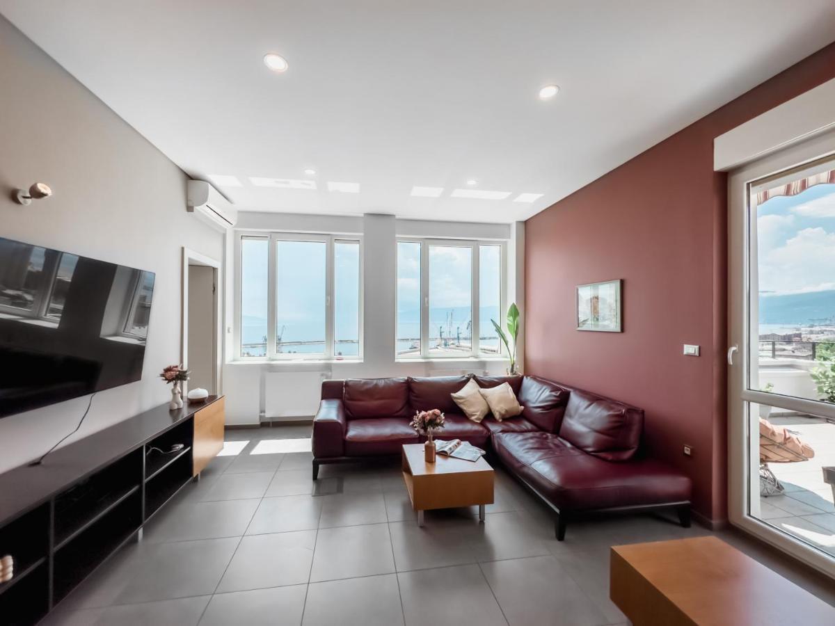 105M2 Penthouse Sea View Rijeka With Free Garage Parking Apartment Luaran gambar